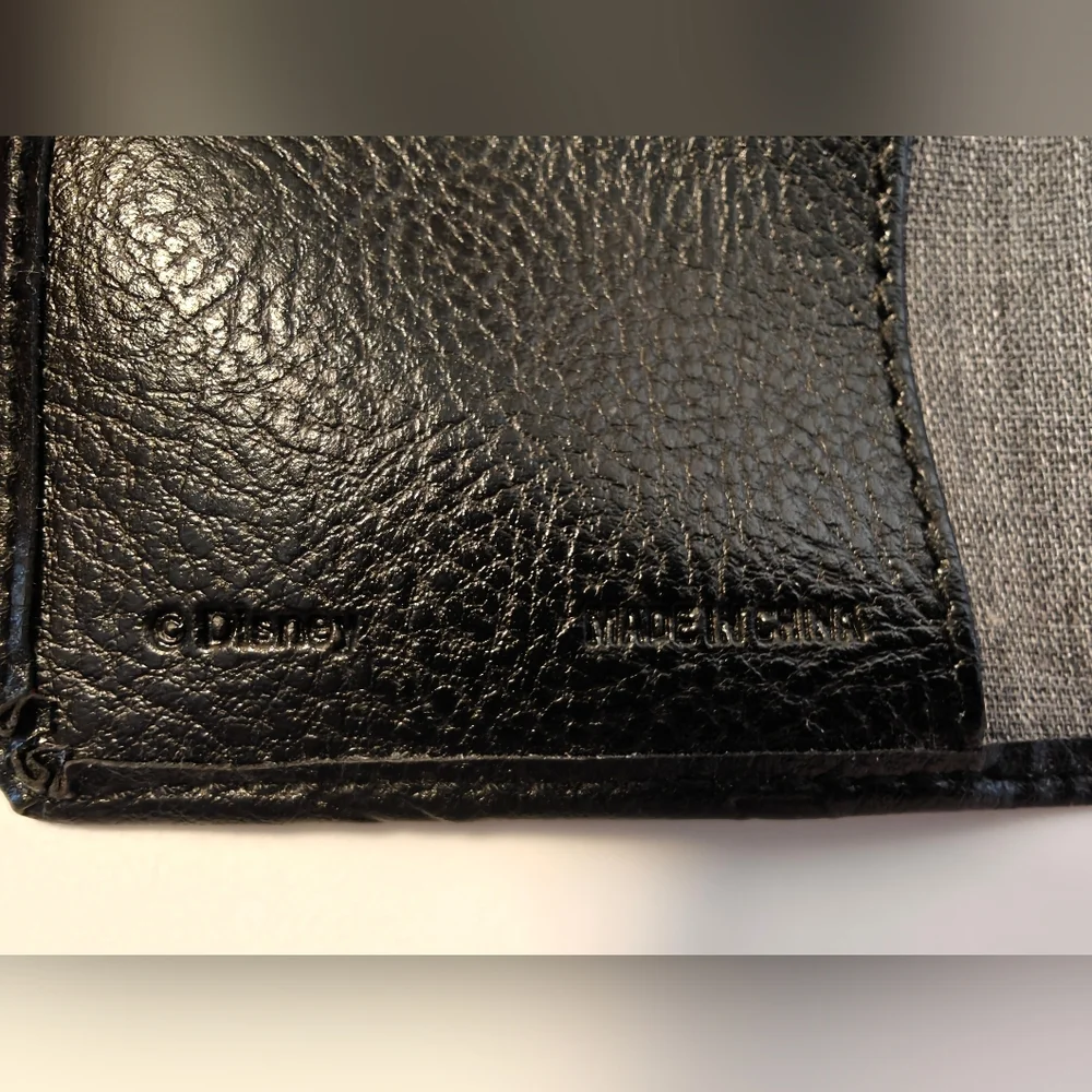 Black faux leather Disney Mickey Embossed Mouse Wallet/Check/Address Book Cover - Picture 7 of 10